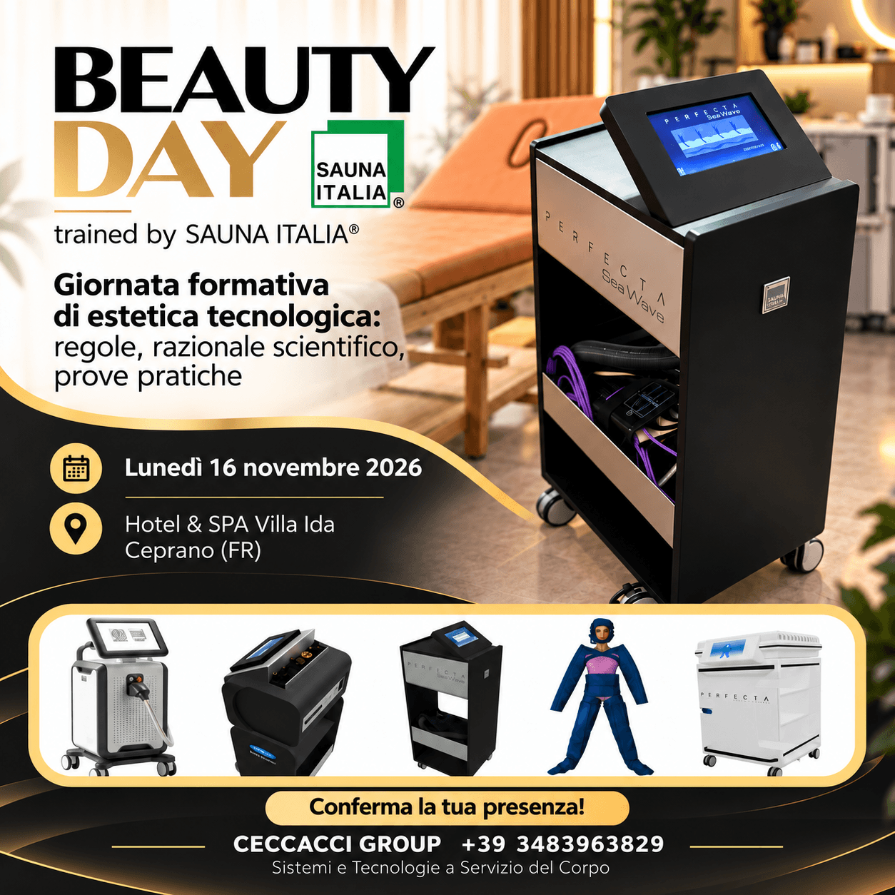 Beauty Day Sauna Italia - Giornata formativa e presentazione tecnologie